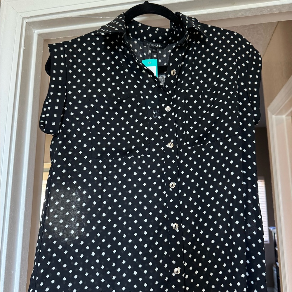 Papermoon Black and White Patterned Blouse